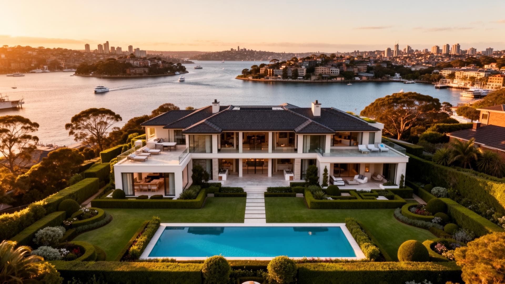 Luxury waterfront estate in Sydney